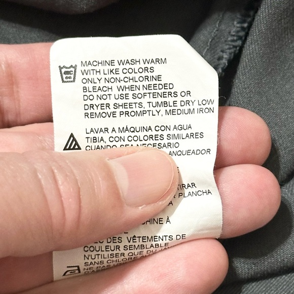 Dickies S/S Button-Down Collared Work Shirt, Gray with Fireball Red Dragon - XL - Picture 16 of 16